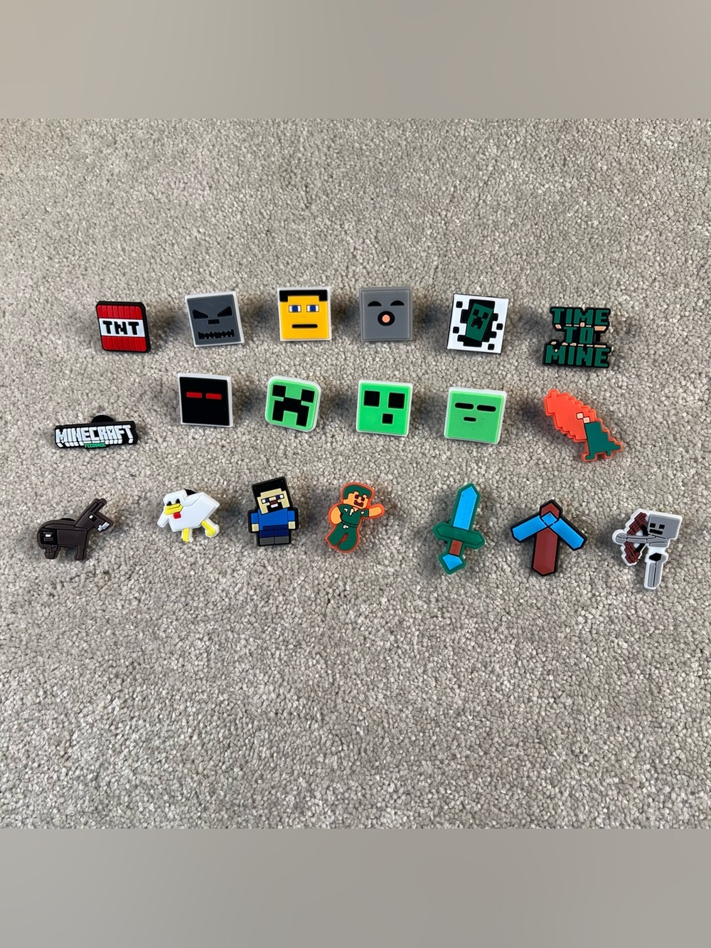 Minecraft Shoe Charms Miscellaneous Lot of 19